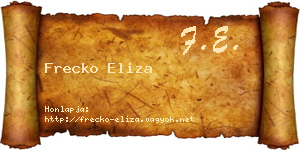 Frecko Eliza névjegykártya